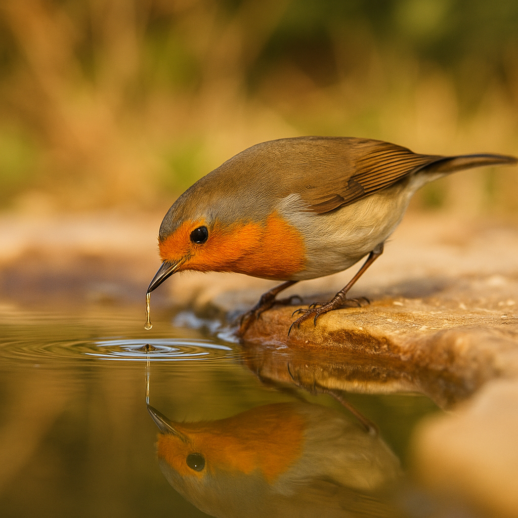 canicule oiseau bol eau
