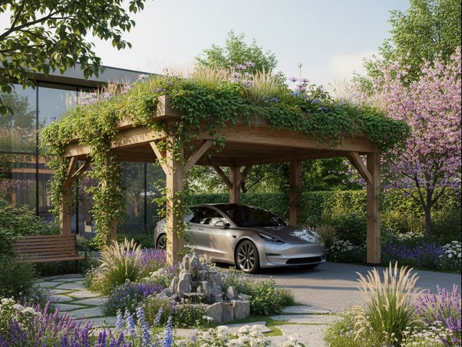 carport végétalisé